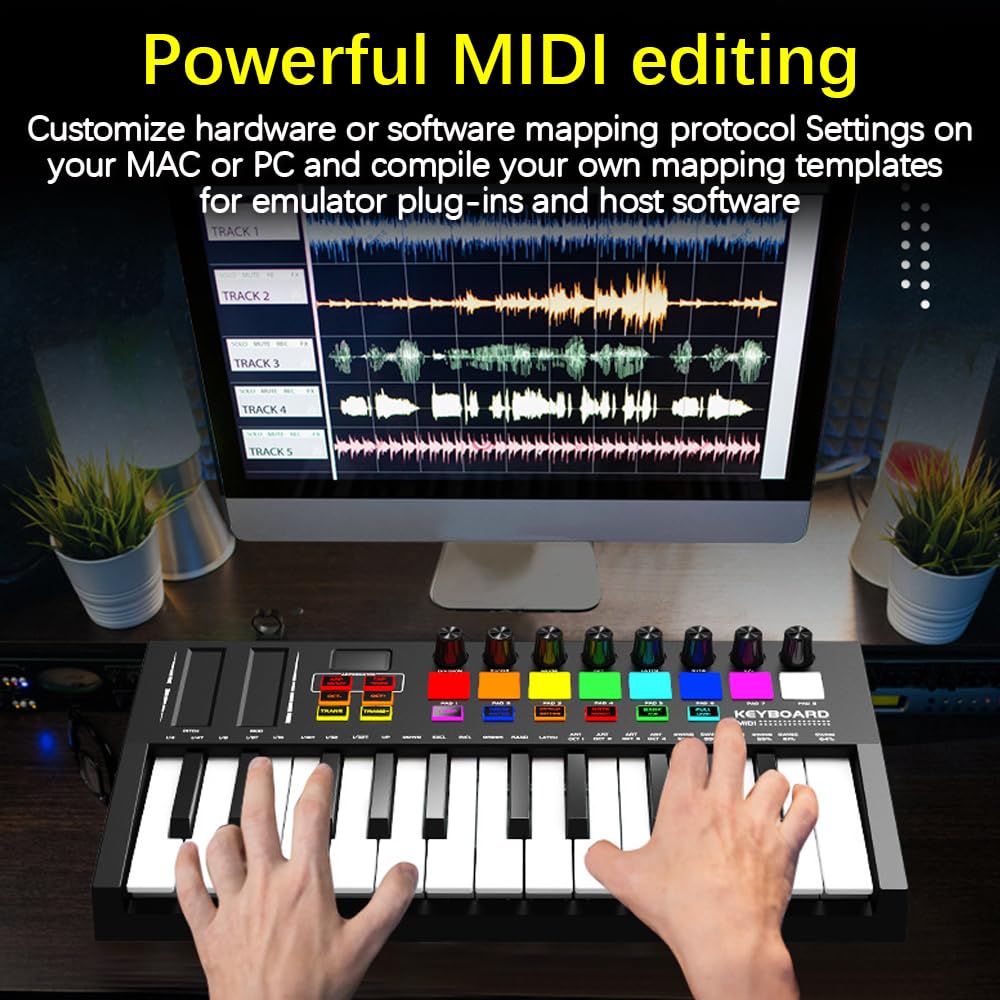 Amazon.co.jp: 音楽キーボード,25キーMIDIキーボード